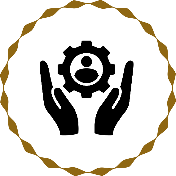 Forma circular con diseño ondulado