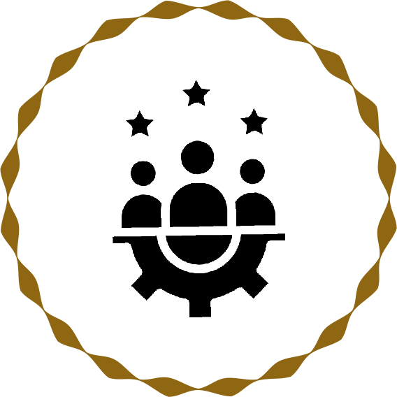 Marco circular decorativo dorado